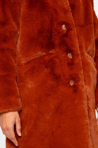 Jas met Imitatiebont Rood