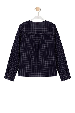 Blouse Carey Marineblauw en Ecru