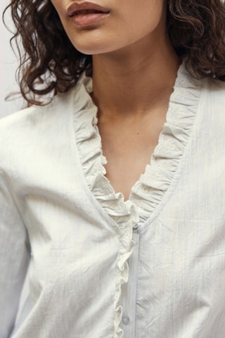 Geruite Blouse Hemelsblauw