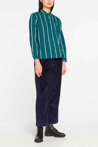 Blouse Pauwblauw