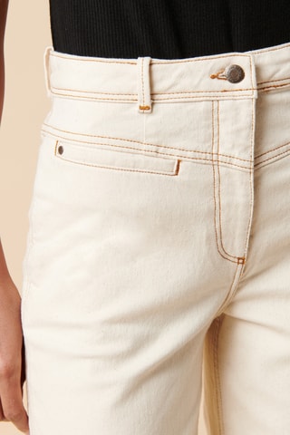 Pantalon en coton biologique - 
Beige