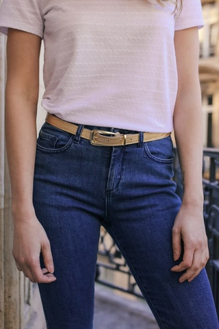 Leren Riem - 
Goudkleurig