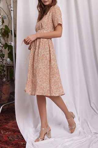 Blouse-jurk - 
Lichtbruin
