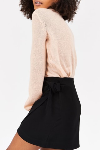 Wollen en Mohair Vest Poederroze