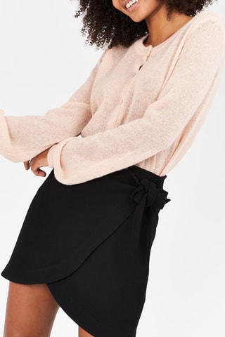 Wollen en Mohair Vest Poederroze