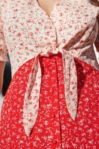 Rechte Jurk - 
Rood