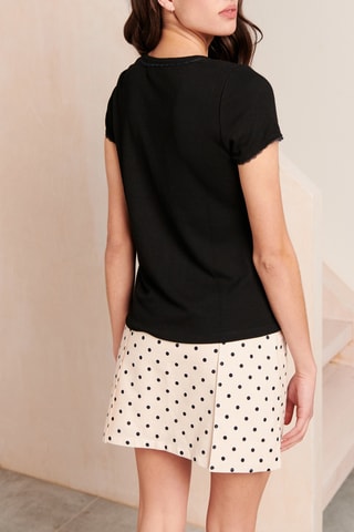 T-shirt - 
Zwart