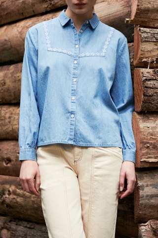 Blouse - 
Blauw