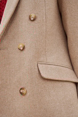 Wollen Jas Lawson - Gemêleerd Beige
