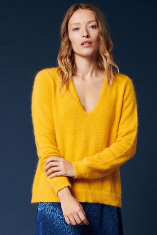 Pull en angora Malina - Moutarde