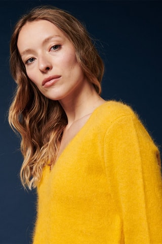Pull en angora Malina - Moutarde
