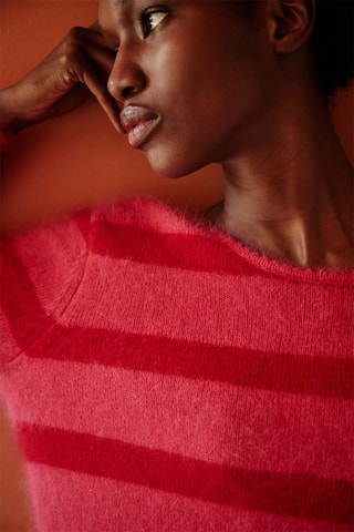 Gilet en angora Malouse - Fuchsia