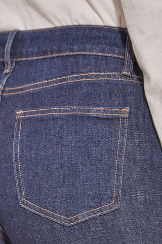 Jean 7/8 taille haute Prisca - Bleu marine