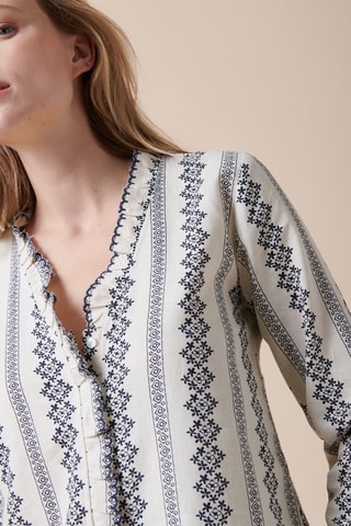 Linnen Blouse Carda - Zwart