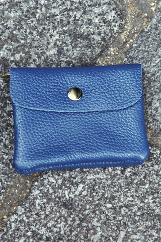 Leren Portemonnee Hilise - Blauw