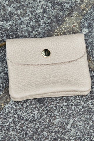 Leren Portemonnee Hilise - Beige