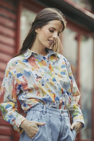 Blouse Charlize - Marineblauw