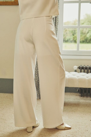 Pantalon taille haute People - Blanc