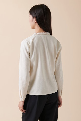 Linnen Blouse Carda - Ecru