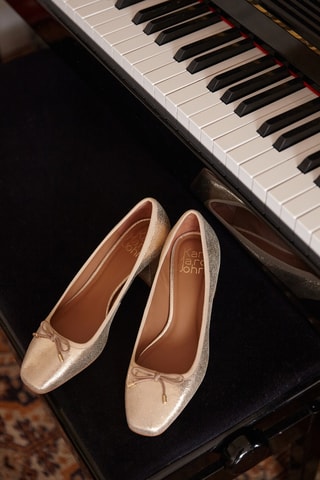 Leren Pumps - 
Goudkleurig