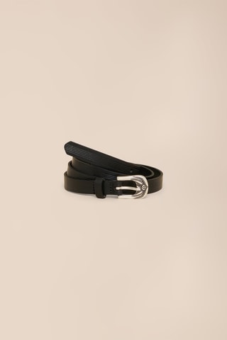 Leren Riem Hedelweiss - Zwart