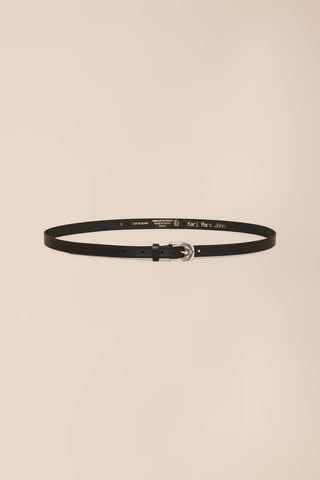 Leren Riem Hedelweiss - Zwart