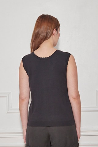 Mouwloos Vest Malika - Zwart