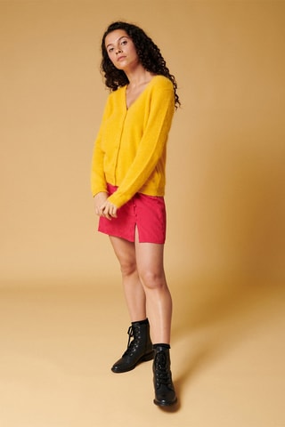 Gilet en angora Malouse - Jaune