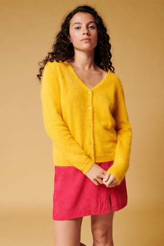 Gilet en angora Malouse - Jaune