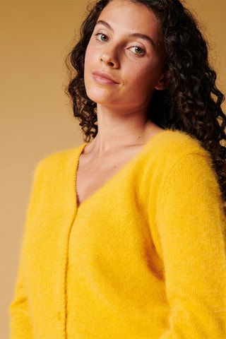 Gilet en angora Malouse - Jaune