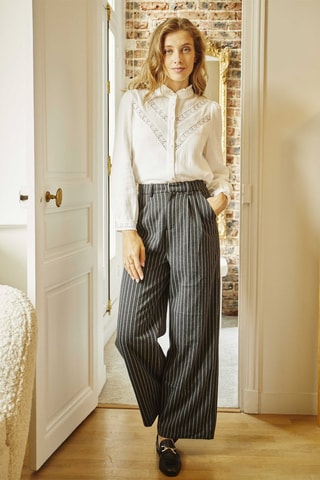 Broek Hoge Taille Phoebe - Zwart