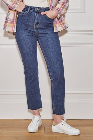 Jean 7/8 taille haute Pienda - Bleu marine