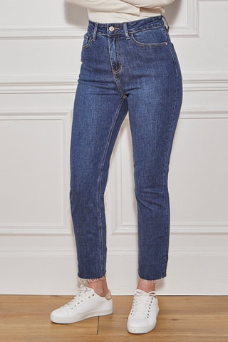 Jean 7/8 taille haute Pienda - Bleu marine