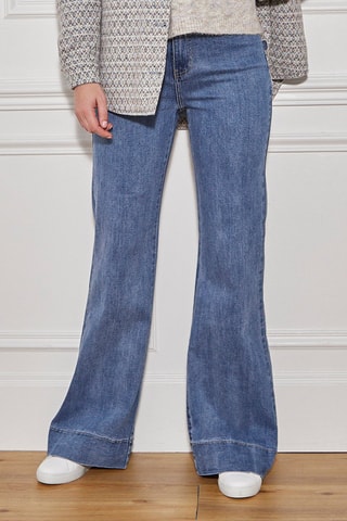 Jean taille haute Petra - Bleu marine