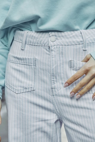 Jean taille haute Polene - Bleu et blanc