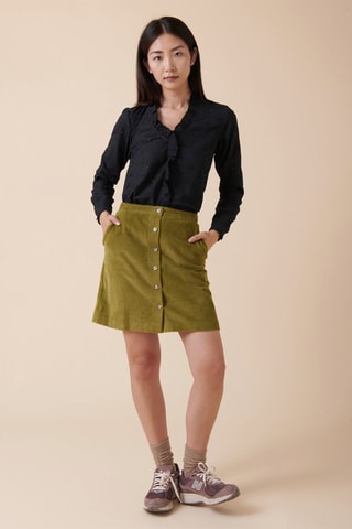 Blouse met Engelse Borduursels Cardamone - Zwart