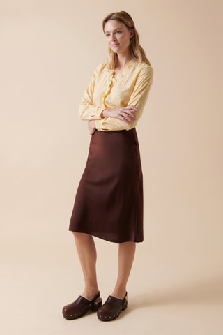 Blouse met Engelse Borduursels Cardamone - Geel