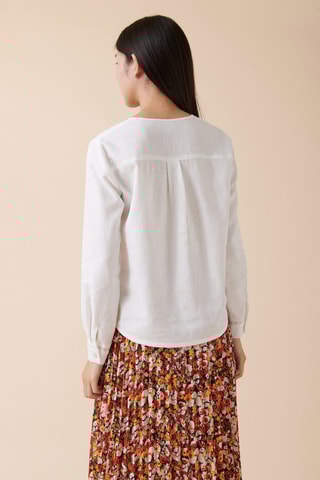 Linnen Blouse Chapada - Wit