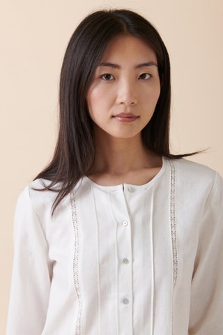 Linnen Blouse Chapada - Wit
