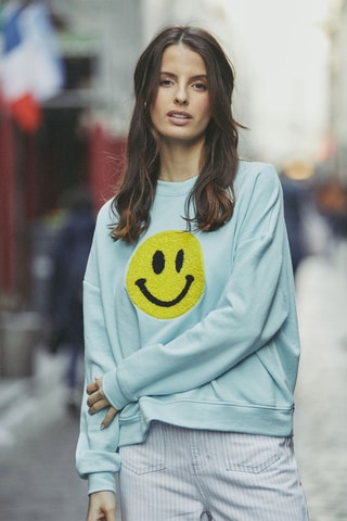 Oversized sweater Soleil - Blauw