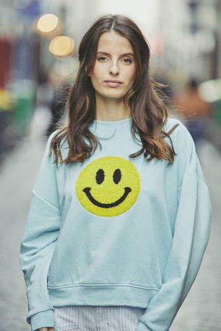 Oversized sweater Soleil - Blauw