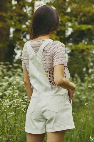 Tuinshort Yve - Wit