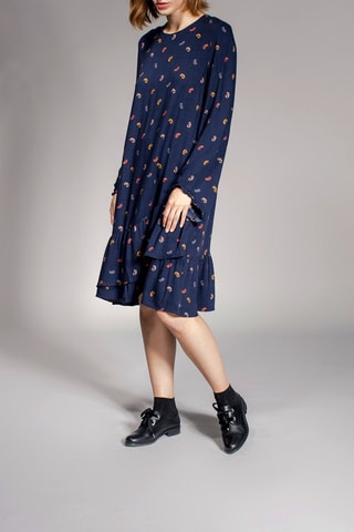 Rechte Jurk Rythme Marineblauw