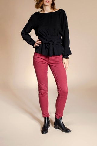 Pantalon slim Pommette - Rose foncé