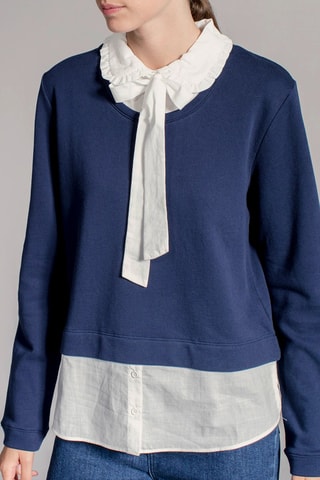 Trui Simon Marineblauw en Wit