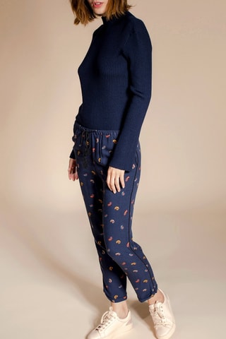 Pantalon casual 7/8 Pompidou - Bleu marine