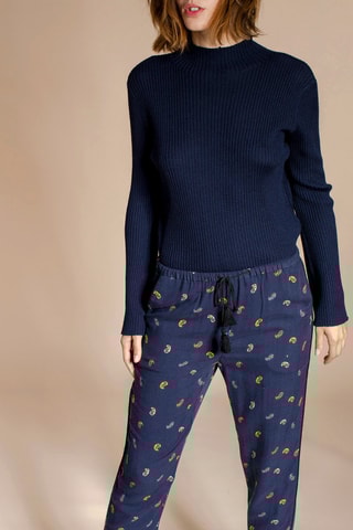 Pantalon casual 7/8 Pompidou - Bleu marine