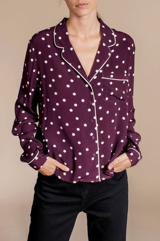 Blouse Clindoeil Bordeauxrood