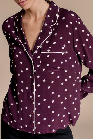 Blouse Clindoeil Bordeauxrood