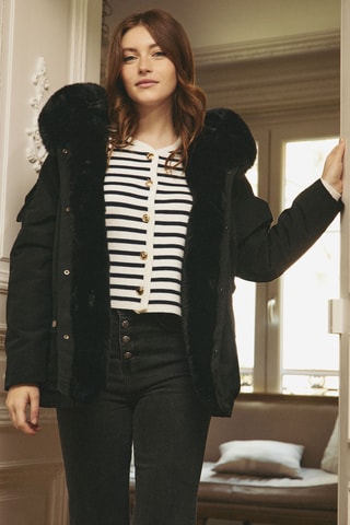 Parka met Capuchon Lorraine - Zwart